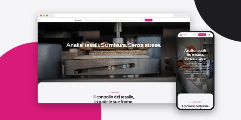 Il nuovo sito Lanartex su computer e telefono